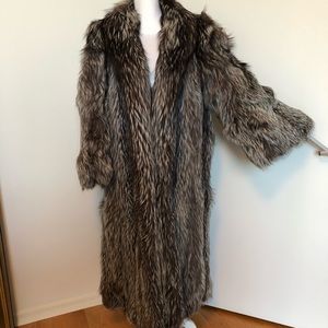 Christian Dior White tipped Silver Fox Fur coat